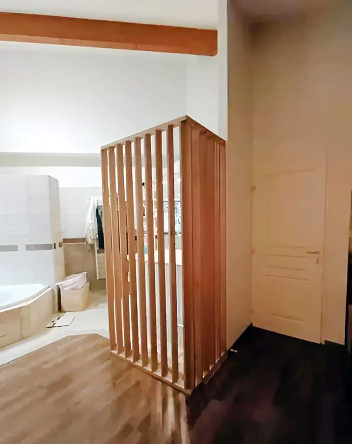 Pose de claustras décoratifs en bois Écully